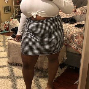 Boohoo Plus Gingham Skort